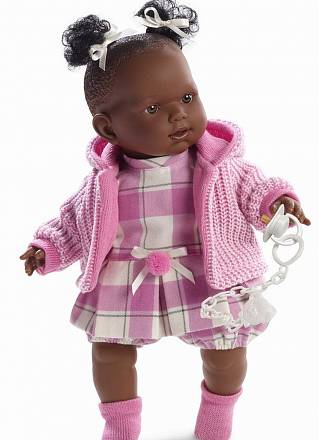 Кукла Николь в клетчатом платьице, 42 см. 